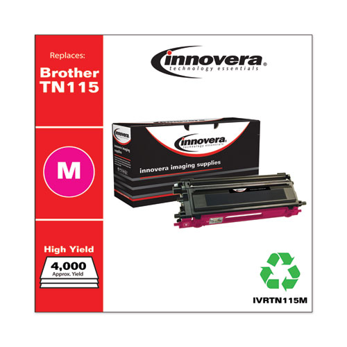 REMANUFACTURED MAGENTA HIGH-YIELD TONER, REPLACEMENT FOR BROTHER TN115M, 4,000 PAGE-YIELD