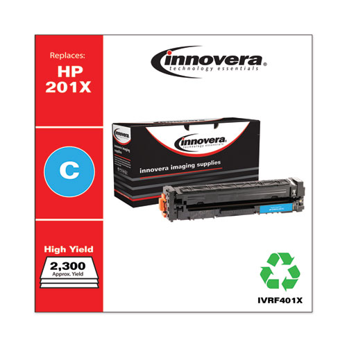 REMANUFACTURED CYAN HIGH-YIELD TONER, REPLACEMENT FOR HP 201X (CF401X), 2,300 PAGE-YIELD