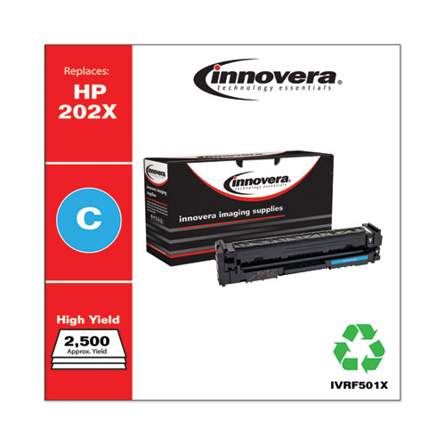 REMANUFACTURED CYAN HIGH-YIELD TONER, REPLACEMENT FOR HP 202X (CF501X), 2,500 PAGE-YIELD