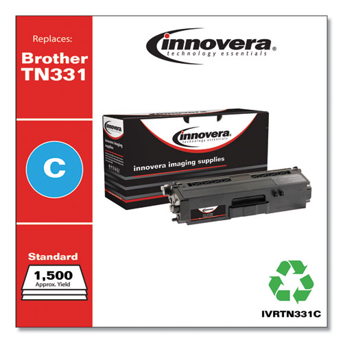 REMANUFACTURED CYAN TONER, REPLACEMENT FOR BROTHER TN331C, 1,500 PAGE-YIELD