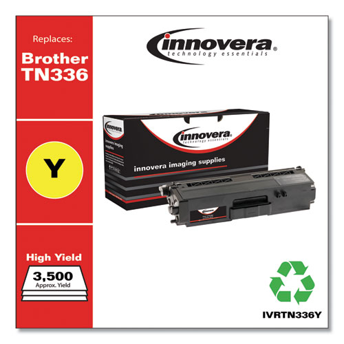 REMANUFACTURED YELLOW HIGH-YIELD TONER, REPLACEMENT FOR BROTHER TN336Y, 3,500 PAGE-YIELD