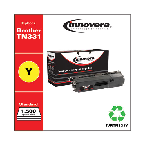 REMANUFACTURED YELLOW TONER, REPLACEMENT FOR BROTHER TN331Y, 1,500 PAGE-YIELD