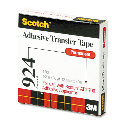 Scotch® Adhesive Transfer Tape, 1/2" Wide x 36yds