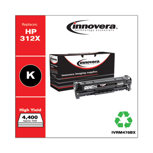 REMANUFACTURED BLACK HIGH-YIELD TONER, REPLACEMENT FOR HP 312X (CF380X), 4,400 PAGE-YIELD