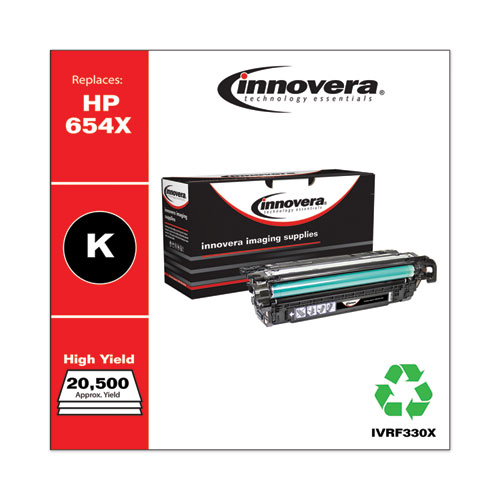 REMANUFACTURED BLACK HIGH-YIELD TONER, REPLACEMENT FOR HP 654X (CF330X), 20,500 PAGE-YIELD