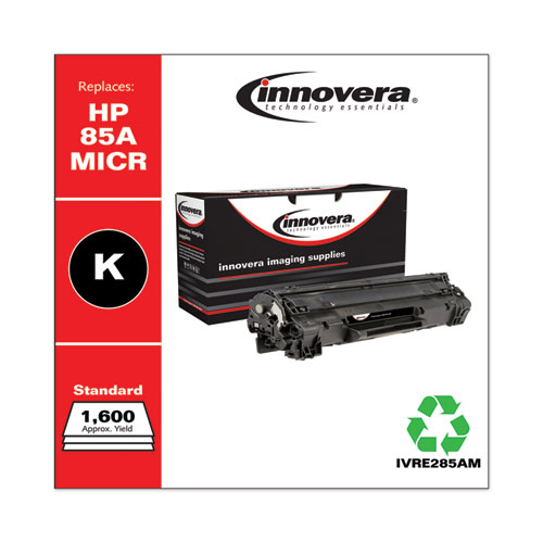 REMANUFACTURED BLACK MICR TONER, REPLACEMENT FOR HP 85AM (CE285AM), 1,600 PAGE-YIELD