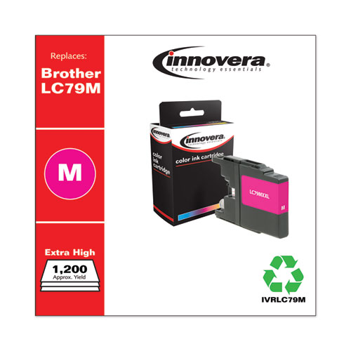 REMANUFACTURED MAGENTA EXTRA HIGH-YIELD INK, REPLACEMENT FOR BROTHER LC79M, 1,200 PAGE-YIELD
