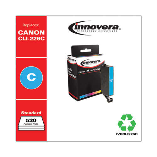 REMANUFACTURED CYAN INK, REPLACEMENT FOR CANON CLI-226 (4547B001AA), 530 PAGE-YIELD