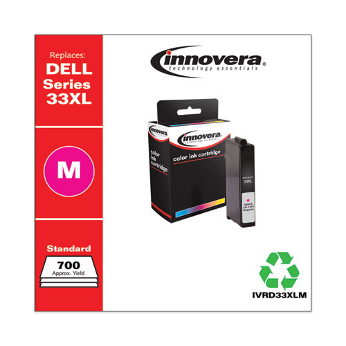 REMANUFACTURED MAGENTA INK, REPLACEMENT FOR DELL 33XL (6M6FG331-7379), 700 PAGE-YIELD