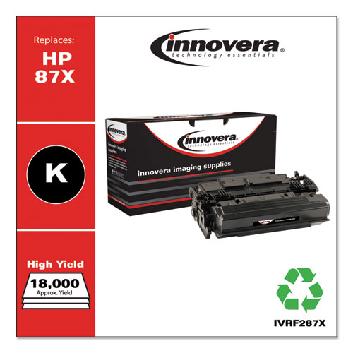 REMANUFACTURED BLACK HIGH-YIELD TONER, REPLACEMENT FOR HP 87X (CF287X), 18,000 PAGE-YIELD