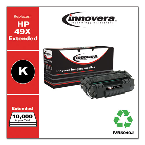 REMANUFACTURED BLACK EXTENDED-YIELD TONER, REPLACEMENT FOR HP 49X (Q5949XJ), 10,000 PAGE-YIELD