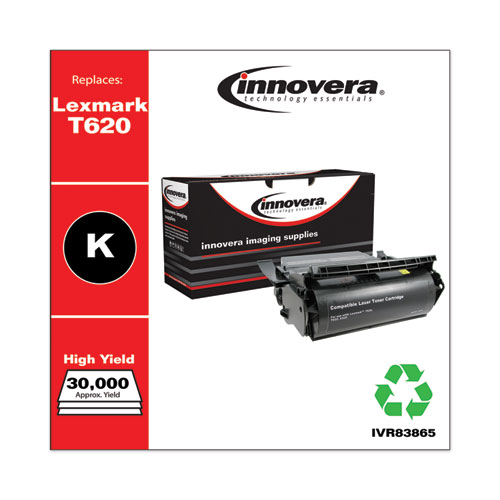 REMANUFACTURED BLACK HIGH-YIELD TONER, REPLACEMENT FOR LEXMARK T620, 30,000 PAGE-YIELD