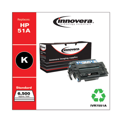 REMANUFACTURED BLACK TONER, REPLACEMENT FOR HP 51A (Q7551A), 6,500 PAGE-YIELD
