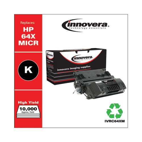 Image of Innovera® Remanufactured Black High-Yield Micr Toner, Replacement For 64Xm (Cc364Xm), 24,000 Page-Yield, Ships In 1-3 Business Days