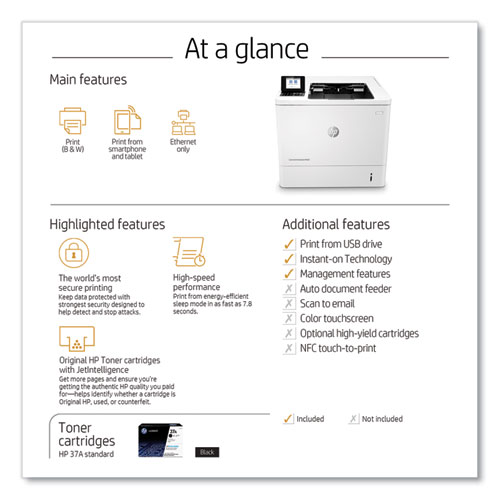 LaserJet Enterprise M607n Wireless Laser Printer