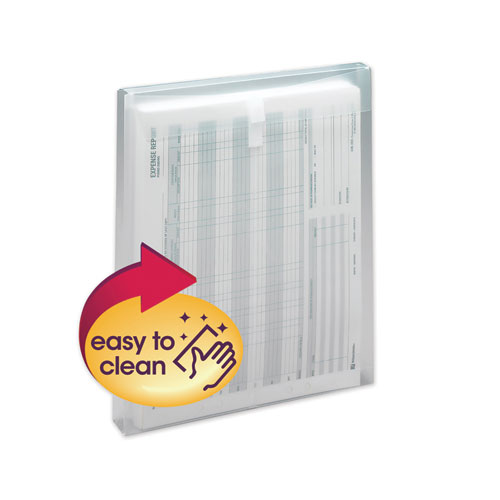 TOP-LOAD ENVELOPE, FOLD FLAP CLOSURE, 9.75 X 11.63, CLEAR, 5/PACK