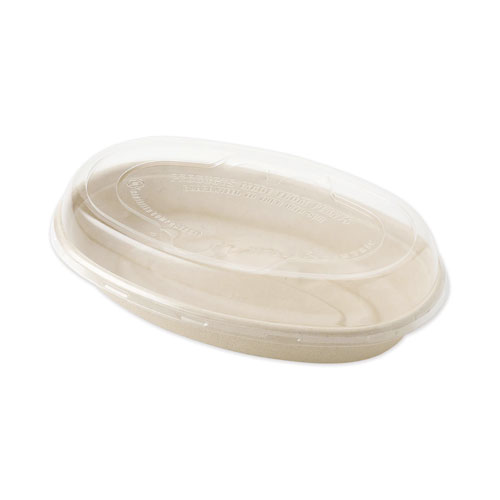 World Centric® PLA Lids for Fiber Bowls, 7.5" Diameter x 1"h, Clear, Plastic, 300/Carton