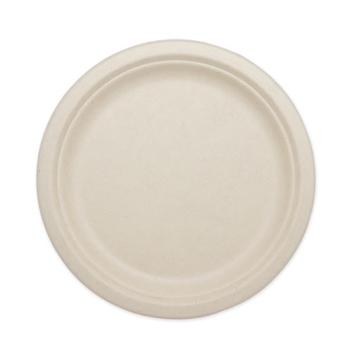 Image of World Centric® Fiber Plates, 9" Dia, Natural, 1,000/Carton
