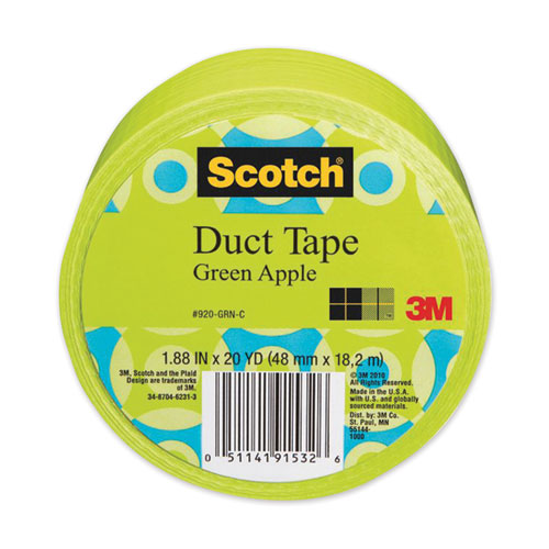 Image of Scotch® Duct Tape, 1.88" X 20 Yds, Green Apple