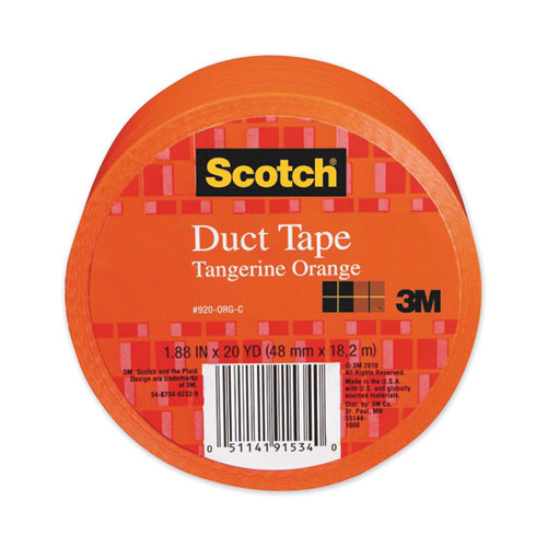 Image of Scotch® Duct Tape, 1.88" X 20 Yds, Tangerine Orange