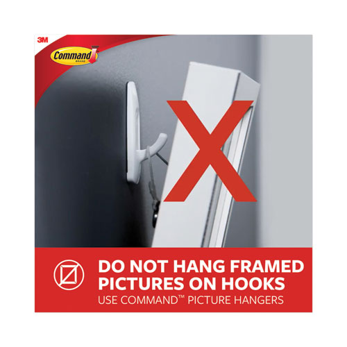 Image of Universal Picture Hanger, Large, Silver, 5 lb Capacity, 1 Hanger and 4 Strips