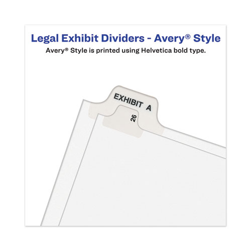 AVERY-STYLE PREPRINTED LEGAL SIDE TAB DIVIDER, EXHIBIT D, LETTER, WHITE, 25/PACK, (1374)
