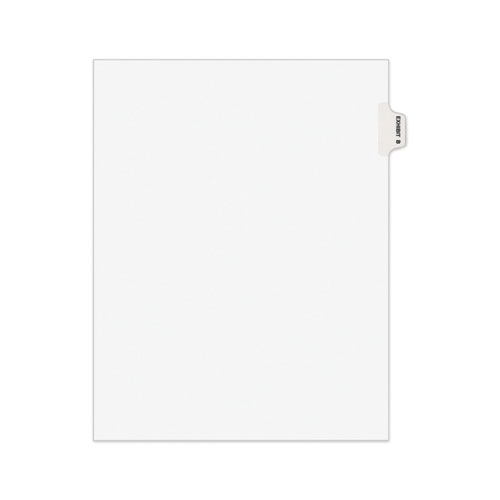 Avery-Style Preprinted Legal Side Tab Divider, 26-Tab, Exhibit B, 11 x 8.5, White, 25/Pack, (1372)