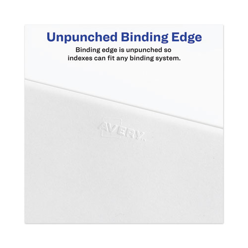 Avery-Style Preprinted Legal Side Tab Divider, 26-Tab, Exhibit G, 11 x 8.5, White, 25/Pack