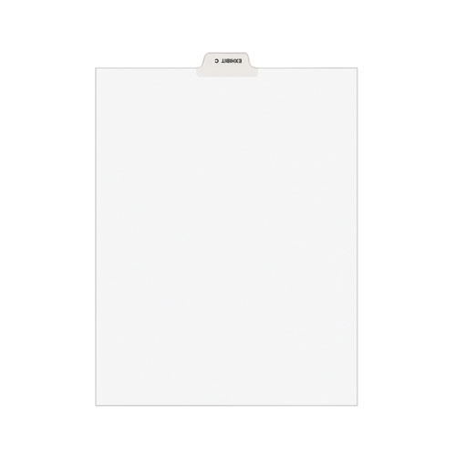Avery-Style Preprinted Legal Bottom Tab Divider, 26-Tab, Exhibit C, 11 x 8.5, White, 25/PK