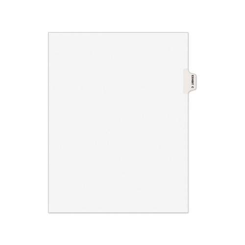 Avery-Style Preprinted Legal Side Tab Divider, 26-Tab, Exhibit C, 11 x 8.5, White, 25/Pack, (1373)