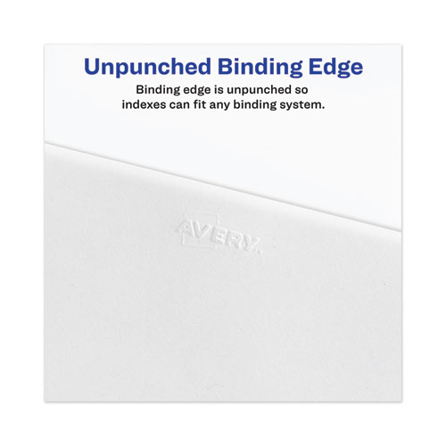 Avery-Style Preprinted Legal Side Tab Divider, 26-Tab, Exhibit H, 11 x 8.5, White, 25/Pack, (1378)