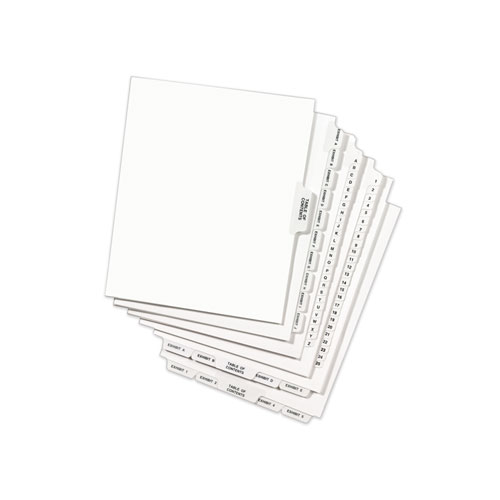 Avery-Style Preprinted Legal Bottom Tab Dividers, Exhibit W, Letter, 25/pack