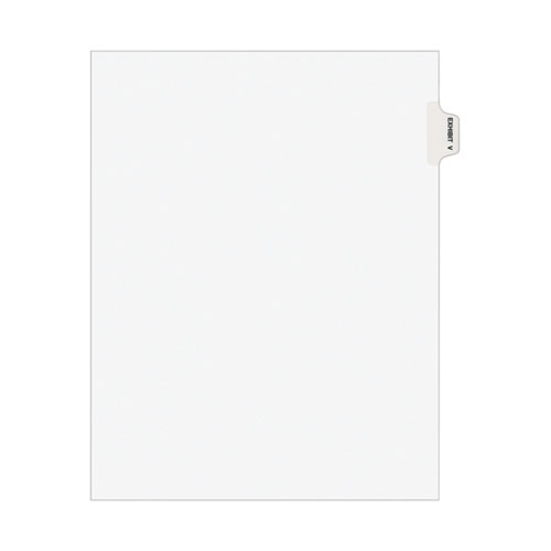 Avery-Style Preprinted Legal Side Tab Divider Exhibit A Letter White 25/Pack 