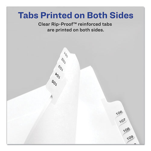 Allstate-Style Legal Side Tab Dividers, Exhibit A, Letter, White, 25/pack