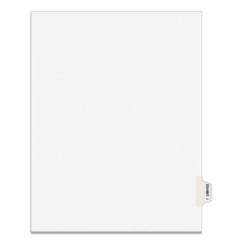 Avery-Style Preprinted Legal Side Tab Divider, Exhibit I, Letter, White, 25/Pack, (1379) AVE01379