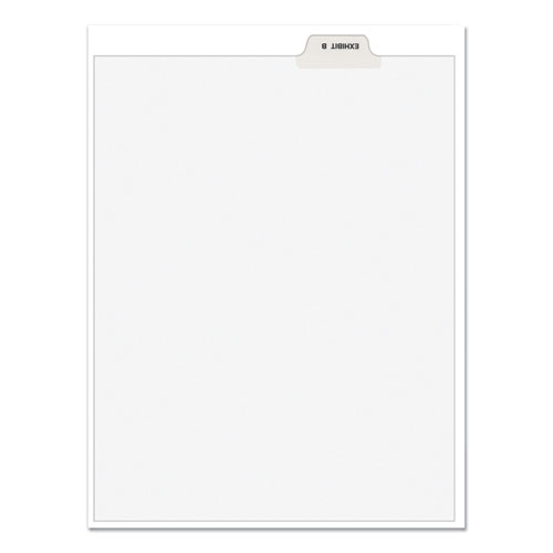 Avery-Style Preprinted Legal Bottom Tab Divider, Exhibit B, Letter, White, 25/pk