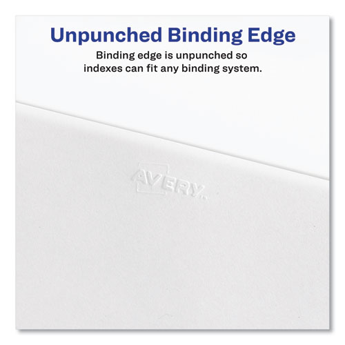 Image of Avery-Style Preprinted Legal Bottom Tab Divider, 26-Tab, Exhibit B, 11 x 8.5, White, 25/PK
