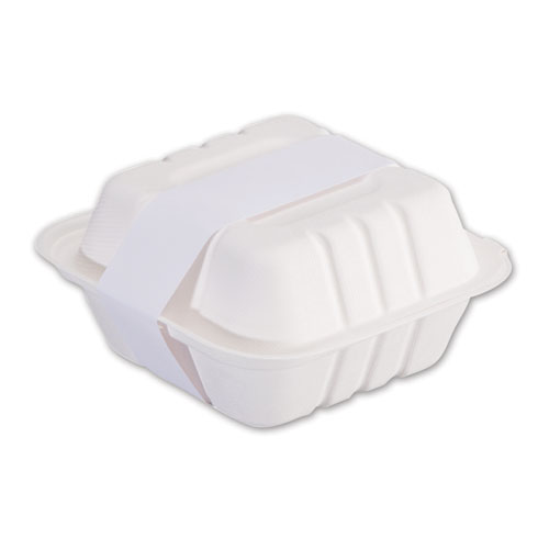 Image of Hoffmaster® Peel And Seal Tamper Evident Food Container Bands, 1.5" X 24", White, Paper, 2,500/Carton