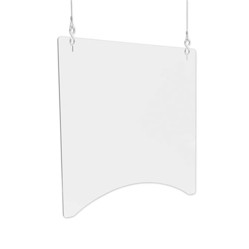 Image of Deflecto® Hanging Barrier, 23.75" X 23.75", Acrylic, Clear, 2/Carton