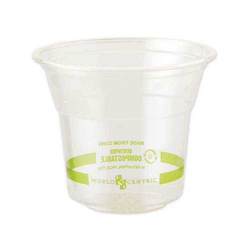 PLA Clear Cold Cups, 10 oz, Clear, 1,000/Carton