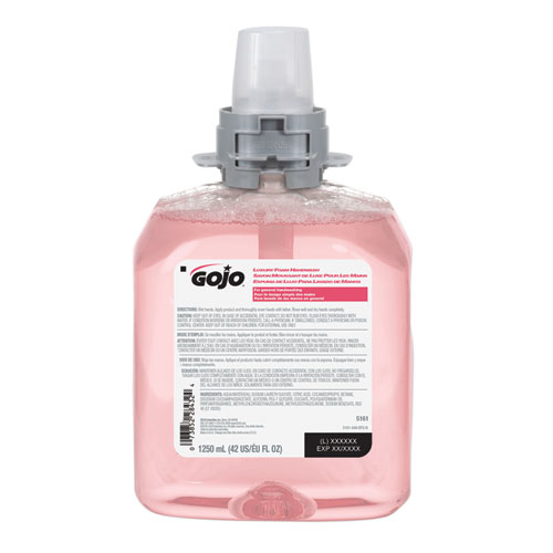 Gojo® Luxury Foam Hand Wash Refill For Fmx-12 Dispenser, Refreshing Cranberry, 1,250 Ml, 4/Carton