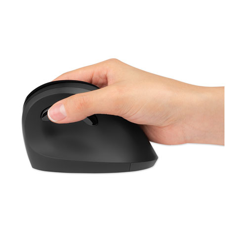 Image of Kensington® Pro Fit Ergo Vertical Wireless Mouse, 2.4 Ghz Frequency/65.62 Ft Wireless Range, Right Hand Use, Black