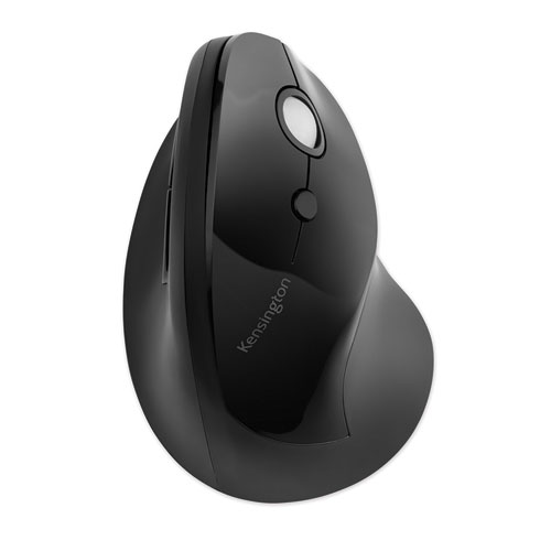 Kensington® Pro Fit Ergo Vertical Wireless Mouse, 2.4 GHz Frequency/65.62 ft Wireless Range, Right Hand Use, Black