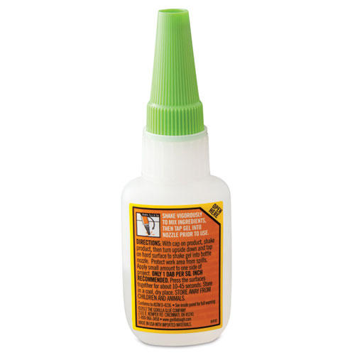 Image of Gorilla® Super Glue Gel, 0.53 Oz, Dries Clear, 4/Carton