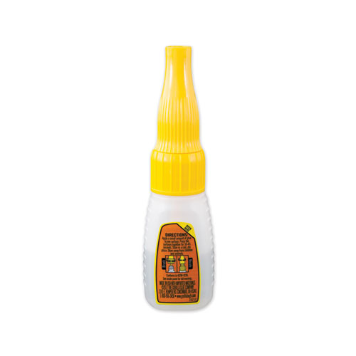 Super Glue with Brush and Nozzle Applicators, 0.35 oz, Dries Clear