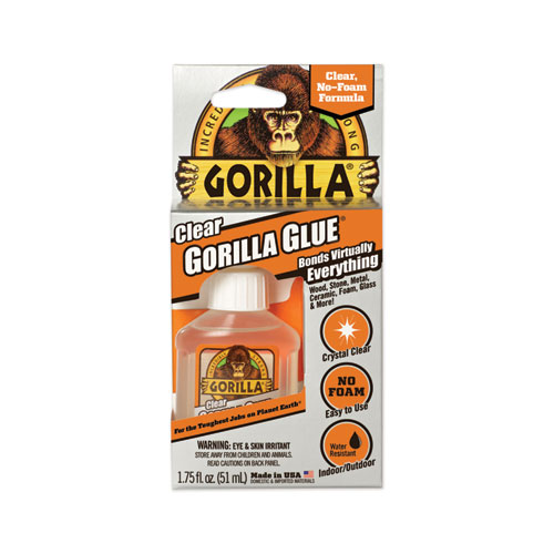 Gorilla® Clear Gorilla Glue, 1.75 Oz, Dries Clear