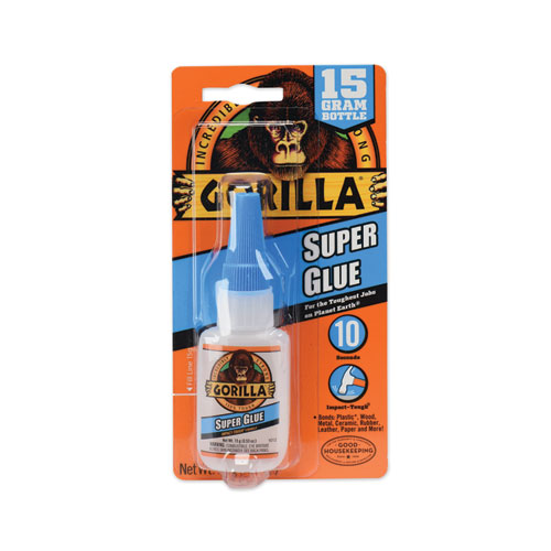 Gorilla® Super Glue, 0.53 oz, Dries Clear