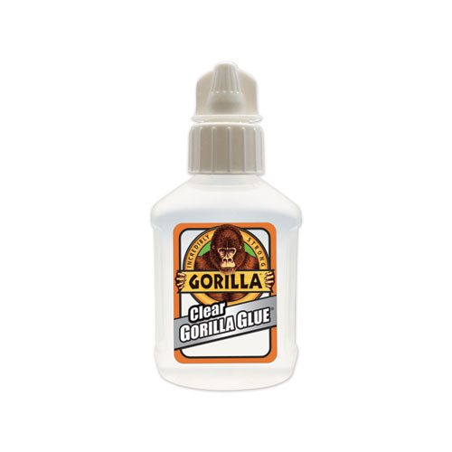 Gorilla® Clear Gorilla Glue, 1.75 Oz, Dries Clear, 4/Carton