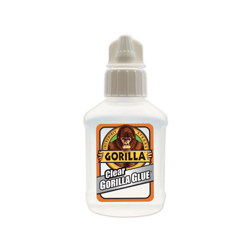 Gorilla® Clear Gorilla Glue, 1.75 oz, Dries Clear, 4/Carton