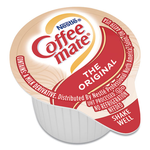 Liquid Coffee Creamer, Original, 0.38 oz Mini Cups, 50/Box, 4 Boxes/Carton, 200 Total/Carton